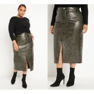 Eloquii snake print skirt size 16 NWT